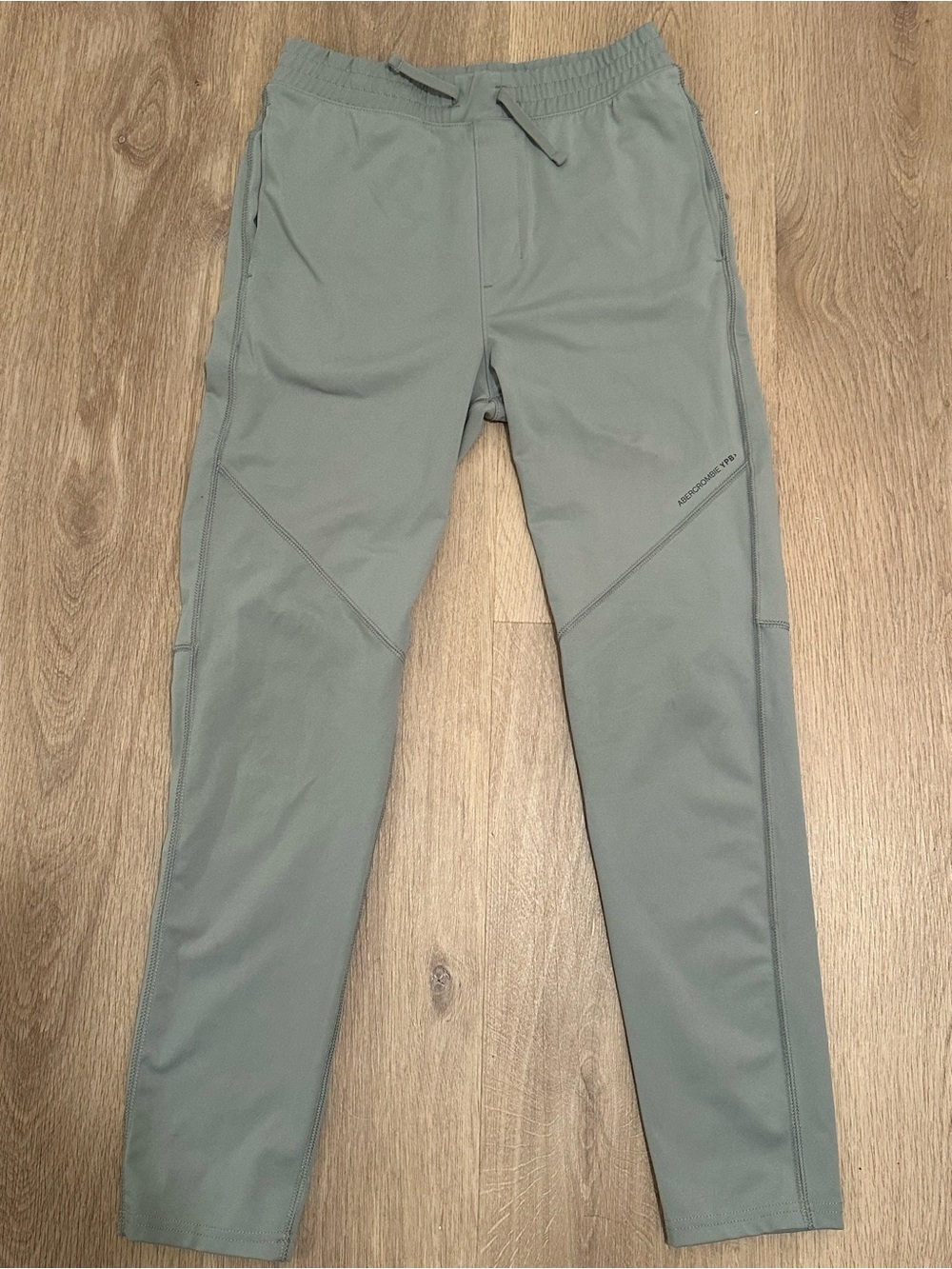 abercrombie kids boys light gray active pants-ypb 13/14